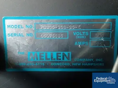 USED Mellen Company, Inc. Mellen Split Tube Furnace, Model SV11-3.25X24-1Z