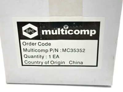 MC35352 | Multicomp  Axial Fan Brushless 80mm x 25mm 81mA 12VDC - New Other