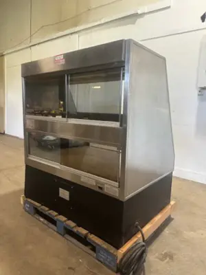 195-0011 Hardt 2 Tier Combo Zone Dual Service Hot Food Display Case