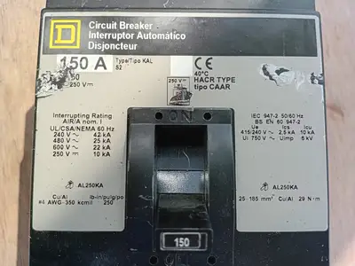 Used SQUARE D KAL36150 Switchgears British Columbia CA | Lenmark #1438214