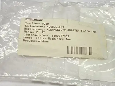 4-008-39-1197 | Homag  Terminal Strip Adapter KEB F5C/G - New Other