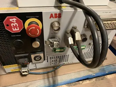 Used ABB IRB 140 WITH IRC5 CONTROLS, CABLES & TEACH PENDANT Robots | Harbor Machinery Inc. #1283384