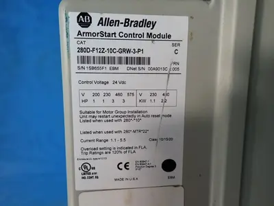 USED ALLENBRADLEY 280DF12Z10CGRW3P1