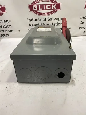 Square D HU362 60A 3 Pole Non-Fusible Safety Disconnect Switch 600V