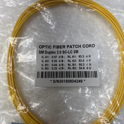 ** New Fibre Optic Patch Cod SM Duplex 2.0 LC-LC 3 M(Lot Of 5) &Warranty#