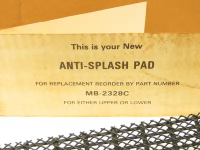 Sunnen MB-2328C Honing Machine Anti Splash Pad 14"x27" Black Mesh