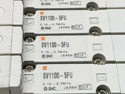 SS5V1-W10CD-10U-N3 SV1100-5FU | SMC SS5V1-W10CD-10U-N3 Manifold w/ 10) SV1100-5FU Solenoids - Used