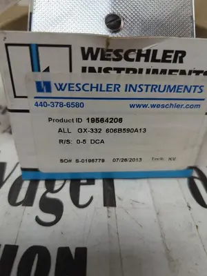 New | in-Stock WESCHLER 19564208 Meters - Misc | Surplus Asset Holdings #1206859