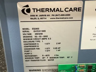 Used THERMAL CARE EQ2A02 Chillers Ohio US | HGR 24 #1453644