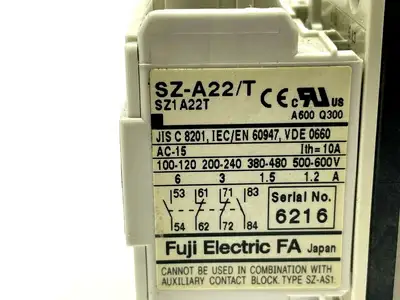 Used Fuji Electric SC-E02/G, SZ-A22/T PLC Contactors Michigan US | Maverick Industrial Sales #1399864