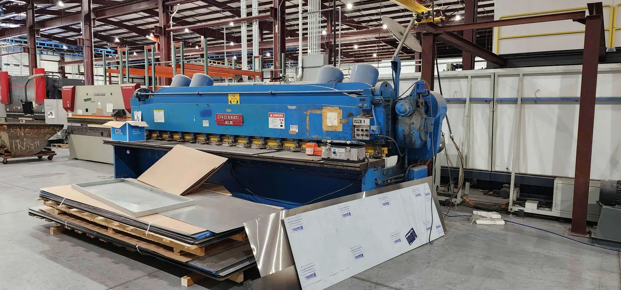 USED CINCINNATI 14' x 12gauge Power Squaring Shear