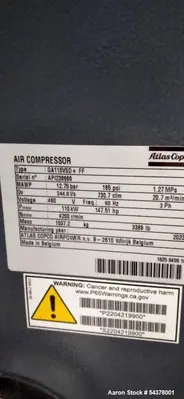 USED ATLAS COPCO GA110 VSD+