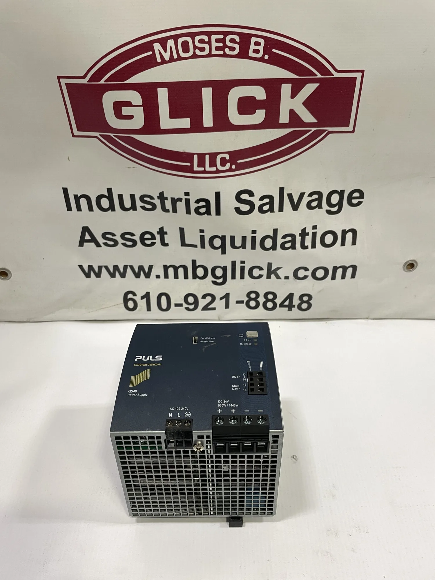 PULS QS40.241 DIN-Rail Power Supply 100-240V AC 24-28V DC