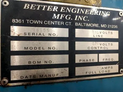 USED BETTER ENGINEERING CJ-111