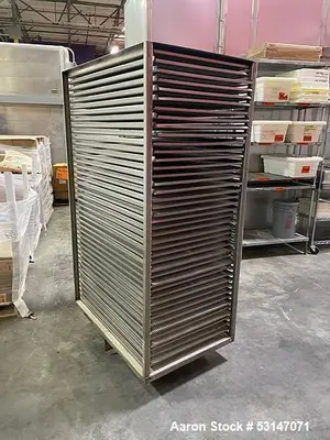 Used McKenzie Tray-and-Cart Tunnel Dryer – 1.3M BTU | 1,595 Sq. Ft. Capacity | Stainless | 8 Carts | Digital Controls