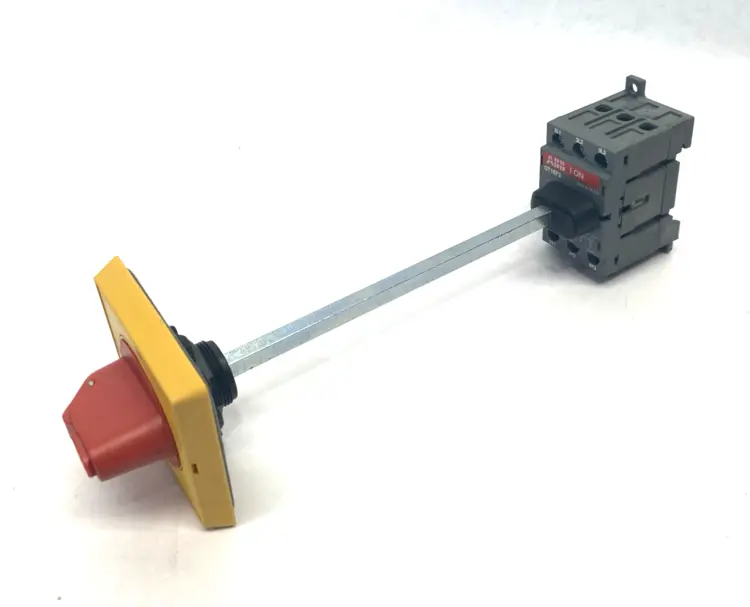 Used ABB Switch Disconnector 3-Pole DIN Rail Mount 1SCA104811R1001 w/ Hand Disconnects Michigan US | Maverick Industrial Sales #1392440