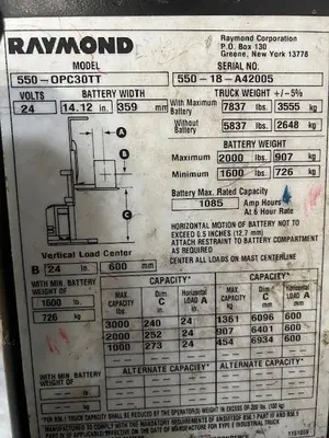 Used RAYMOND 550OPC30TT Misc Forklifts Illinois US | Somerset Equipment Sales #1543043