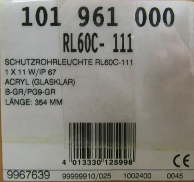 NEW WALDMANN RL60C-111 MACHINE LIGHT RL60C111 101961