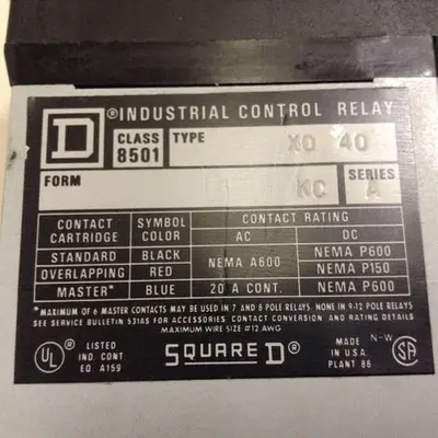 USED SQUARE D 8501-XO40