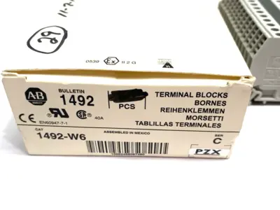 USED ALLEN BRADLEY SER. C SPACE-SAVER IEC TERMINAL BLOCK GRAY