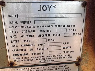 USED JOY WNPOL112BH