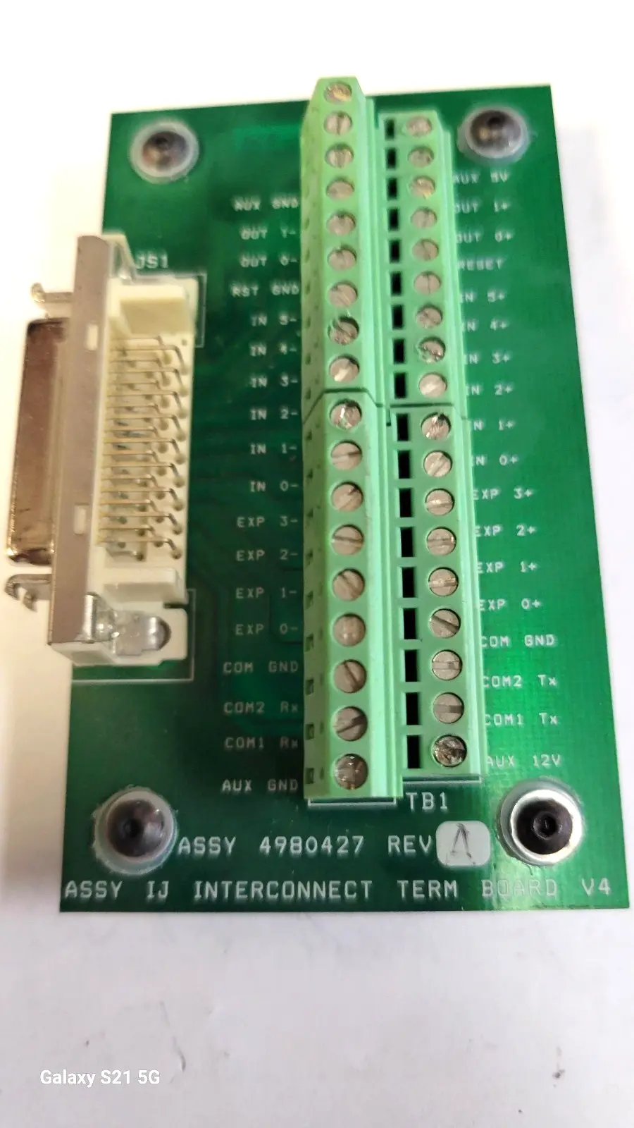 USED Interconnect board assy 4980427 rev A with cable