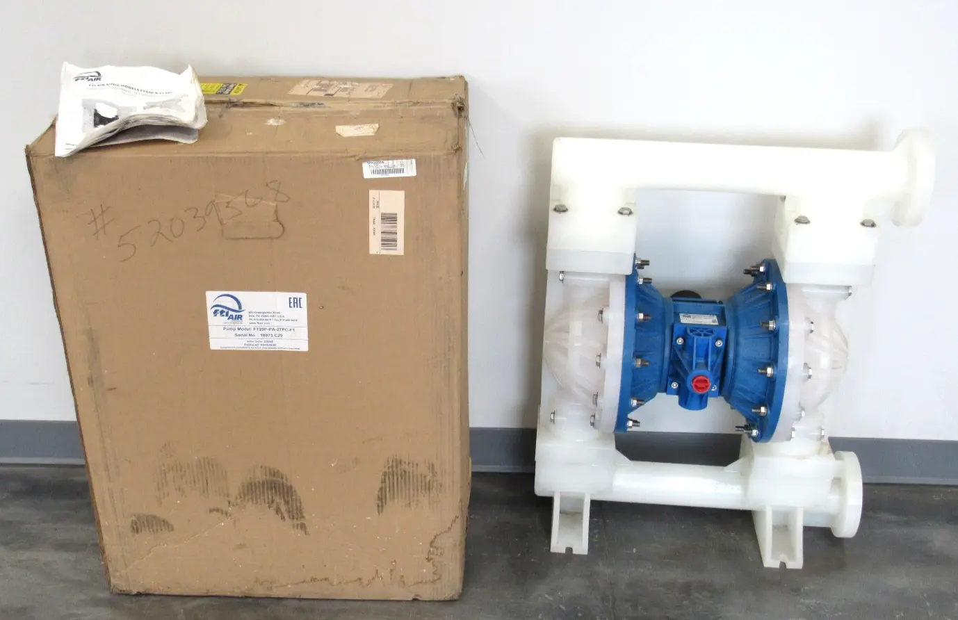 NEW FTI AIR FT20P-PA-2TPC-F1 DOUBLE DIAPHRAGM PUMP FT20PPA2TPCF1