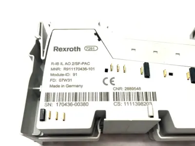 USED BOSCH REXROTH ANALOG OUTPUT INTERFACE MODULE R-IB IL AO 2/SF-PAC