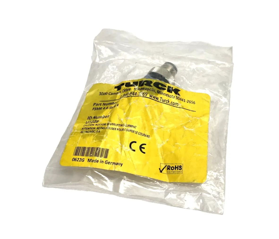 New | in-Stock Turck FSMR 4.4-SKM 4,U1008 Connector Accessories Michigan US | Maverick Industrial Sales #1391400