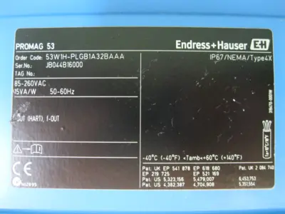 NEW Endress+Hauser 53W1H-PLGB1A32BAAA