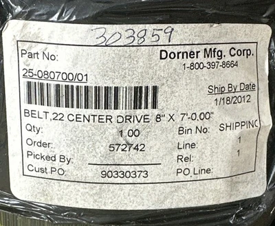 NEW Dorner Mfg Corp 25-080700/01