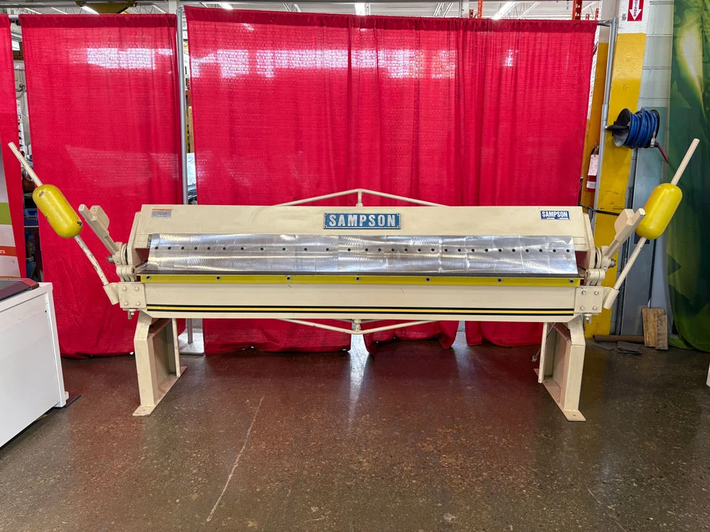 Pre-owned SAMPSON BOX & PAN BRAKE 8’ x 16 ga. MODEL LD-816U