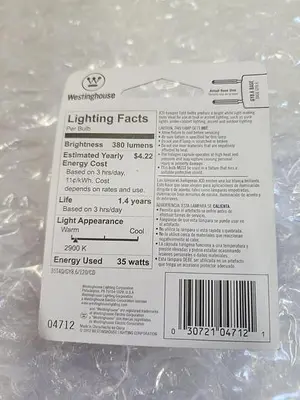 WESTING HOUSE HALOGEN 35W