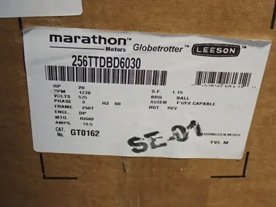 Used MARATHON MOTORS 256TTDBD6030 Motors (misc) Ohio US | HGR 24 #912616