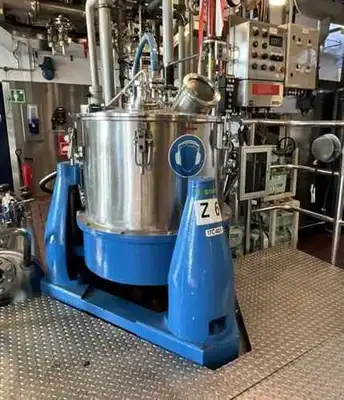 Ellerwerk 733 C perforate basket centrifuge, Hastelloy C-22.