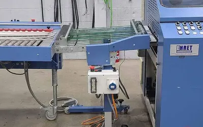 USED 2007 MBO PAPER FOLDER W/ UW UNWINDER, PANEL SHEETER SVC 520C, AND VERTICAL STACKING SVC 520S