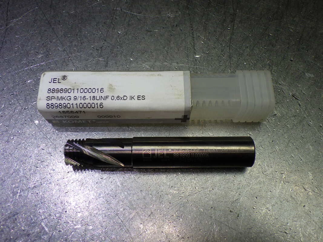 Komet 9/16-18 UNF 4 Flute Coolant Thru Carbide Thread Mill 88989011000016 (LOC310)