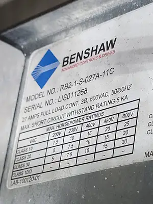 Used BENSHAW RB2-1-S-020-S-600-2-12-0000001 Switchgears British Columbia CA | Lenmark #1427049