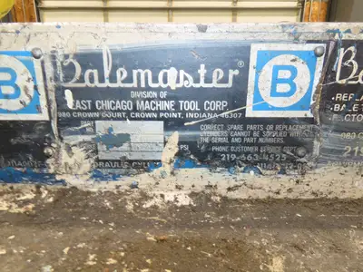 Balemaster 772 Horizontal Cardboard Baler 48x32x72" Bale Manual Tie 25Hp 480V