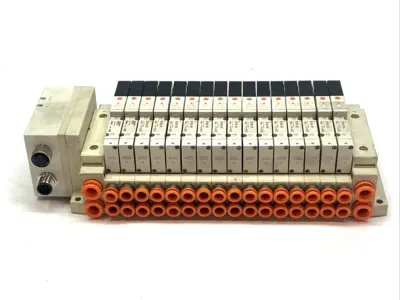 Used SMC Pneumatic Manifold w/ SV1100-5FU Solenoid Valves Solenoid Valves Michigan US | Maverick Industrial Sales #1395625