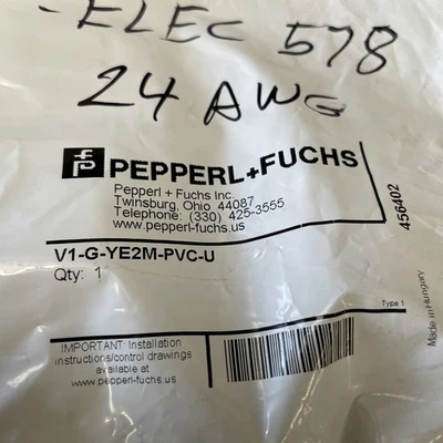 New | in-Stock Pepperl+Fuchs V1-G-YEZM-PVC-U Estate & Personal Property California US | Davliegogo LLC #1730092
