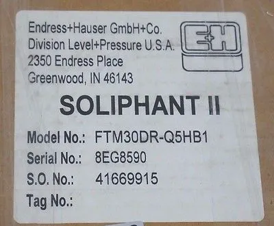 NEW ENDRESS+HAUSER FTM30DR-Q5HB1 SOLIPHANT II LEVEL SWITCH FTM30DRQ5HB1