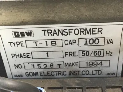 USED GOMI ELECTRIC T-1B 100VA