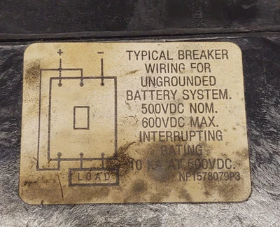 General Electric GE TED136100 3 pole 3PH 100A circuit breaker 600v Disconnect