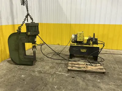 100 TON PEDDINGHAUS MODEL #WP-100-12  PORTABLE HYDRAULIC WEB PUNCH PRESS: YOBRO #24626