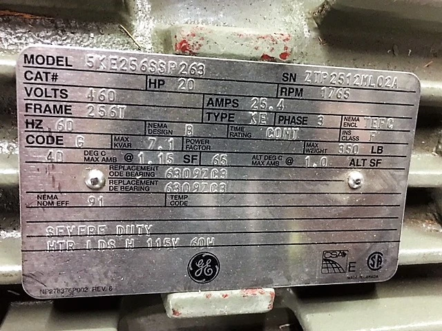 Used GE 5KE256SSP263 Motors (misc) Minnesota US | Peak Machinery, Inc. #286506