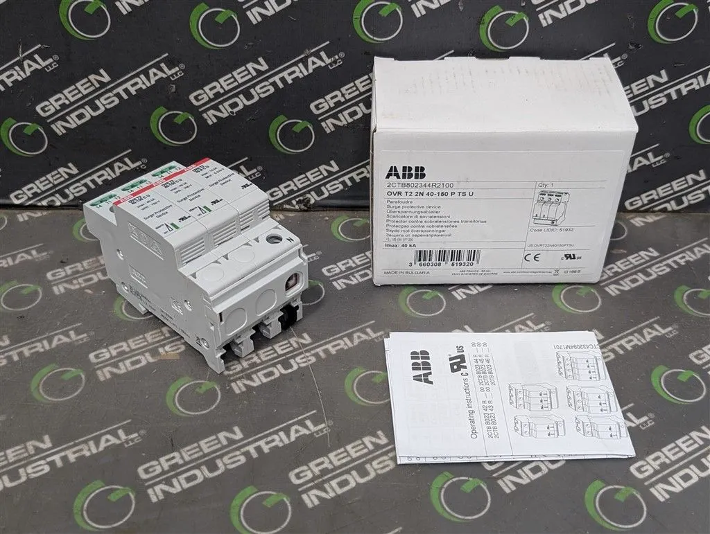 40A ABB 2CTB802344R2100 Surge Protective Device OVR T2 3L 40 150 P TS U New NIB