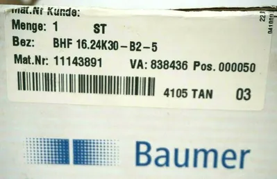 NEW BAUMER BHF 16.24K30-B2-5 ENCODER BHF1624K30B25