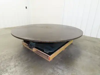 1" Steel Top Turn Table Work Bench Uncoiler 72" Top 2Hp 180V DC Motor