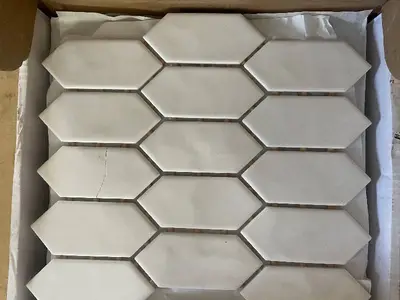 Dal-Tile Ceramic Mosaic Tile - Hexagon Sheets, 12 x 11 in, 6 mm, 12 Pieces/Box 2 Boxes